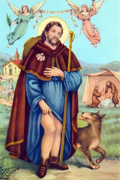 Estampita de San Roque