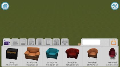 Estas aplicaciones permiten elegir entre distintos tipos de muebles de medidas varias