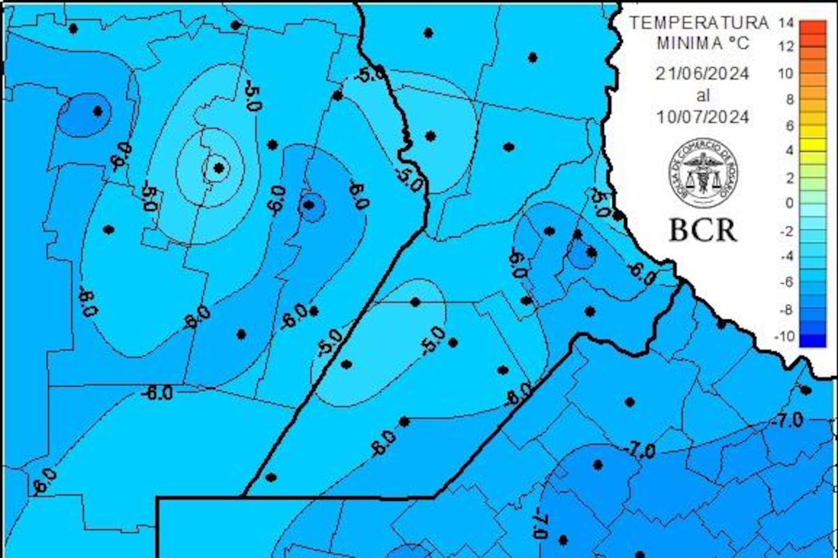 Estas fueron las temperaturas mínimas desde el 21 de mayo al 10 del actual