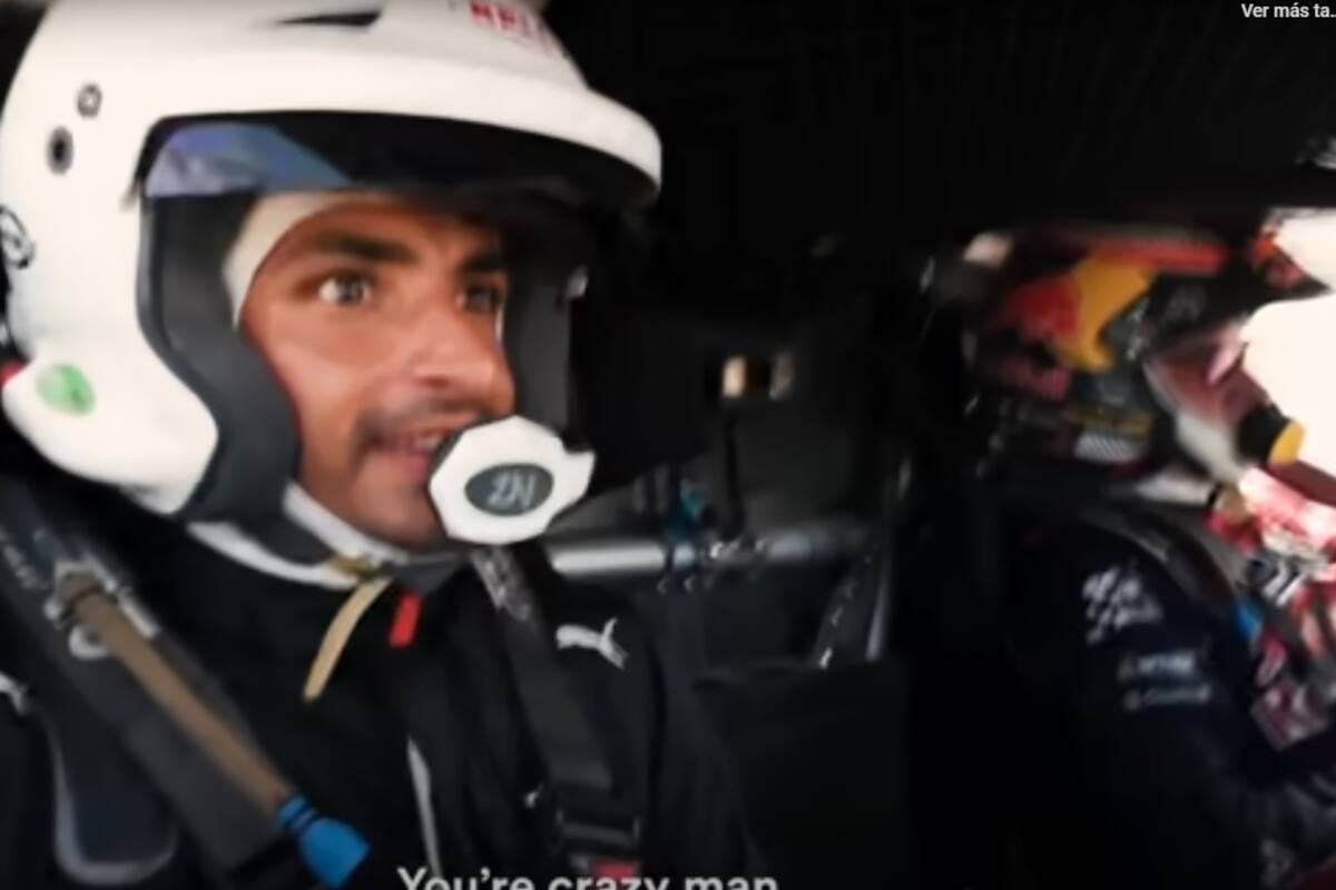 "Estás loco, tío", le dijo Carlos Sainz jr. a su padre, durante el test