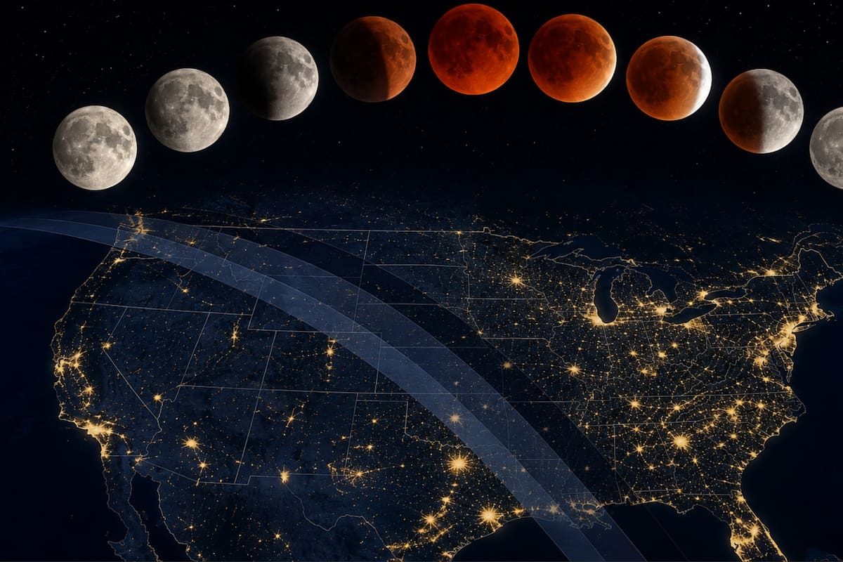 Estas son las fases que tendrá el eclipse lunar 2026 que llega a la Argentina