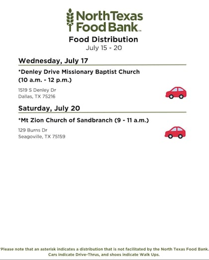Estas son las fechas en las que se repartirán comida gratis en Texas