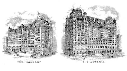 Estas viñetas ofrecen una visión histórica de la opulencia y el diseño de los hoteles antes de su demolición en 1929, cuando fueron reemplazados por el Empire State Building.