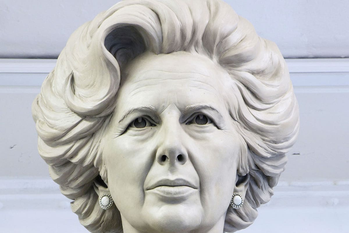 Estatua de la fallecida primera ministra británica, Margaret Thatcher