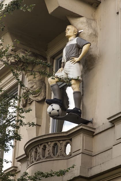 Estatua en el barrio futbolero St. Pauli.