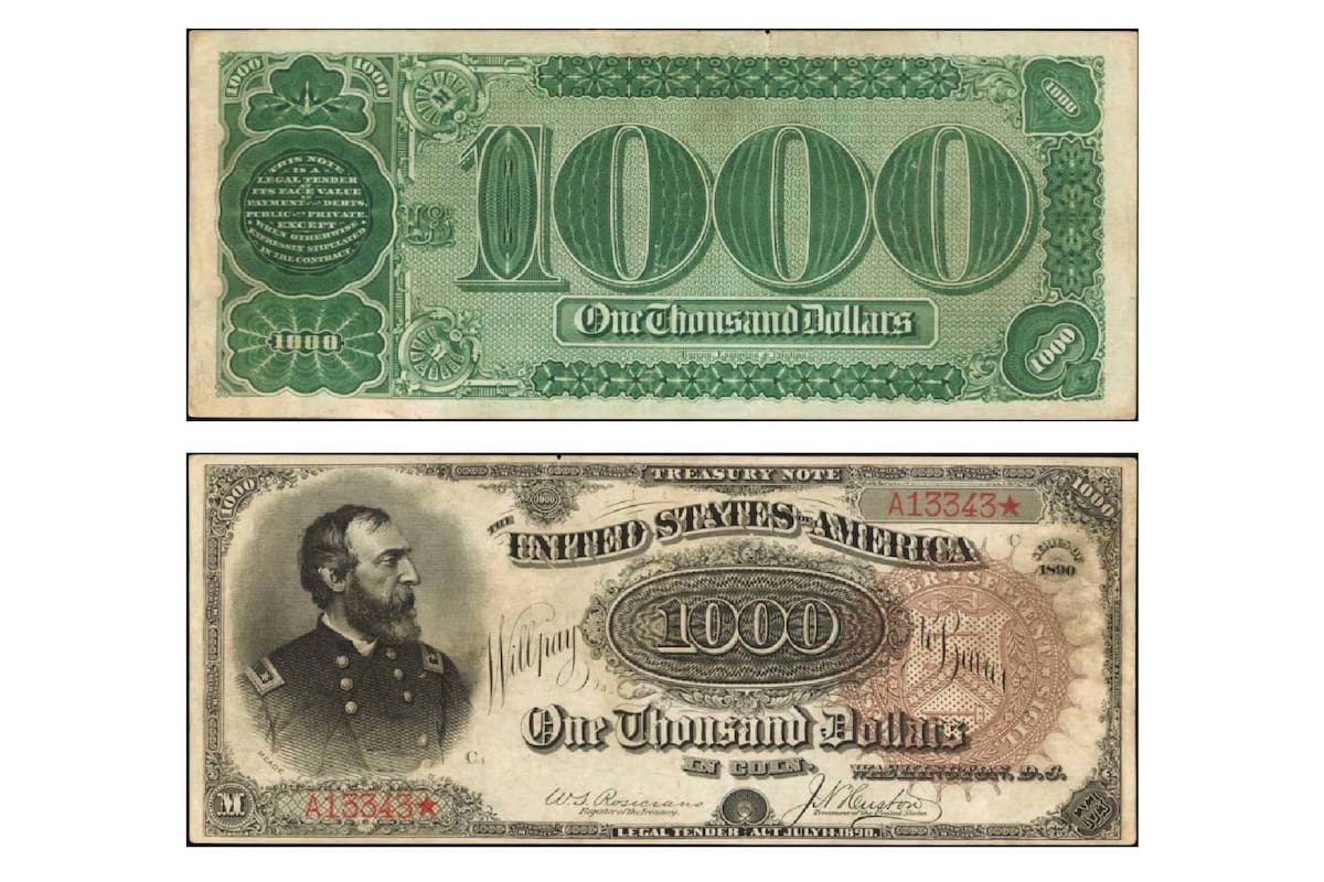 Este billete impreso en 1890 podría alcanzar precios por millones de dólares debido a su rareza