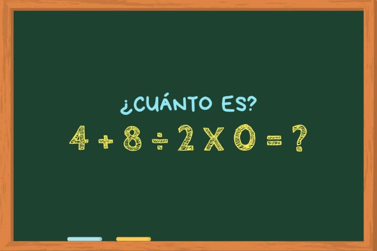 Quanto é 4 + 8 ÷ 2 x 0? Um cálculo matemático com um resultado quase impossível