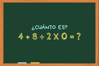 ¿Cuánto es 4 + 8 ÷ 2 x 0? El cálculo matemático con un resultado casi imposible de encontrar