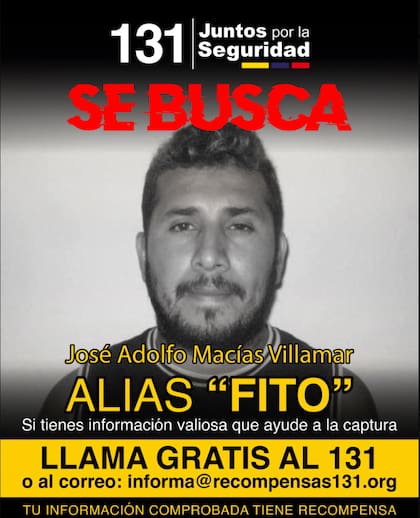 Este cartel de búsqueda publicado el martes 9 de enero de 2024 en X, antes conocida como Twitter, por el Ministerio del Interior de Ecuador, muestra a José Adolfo Macías Villamar, líder de la pandilla Los Choneros.