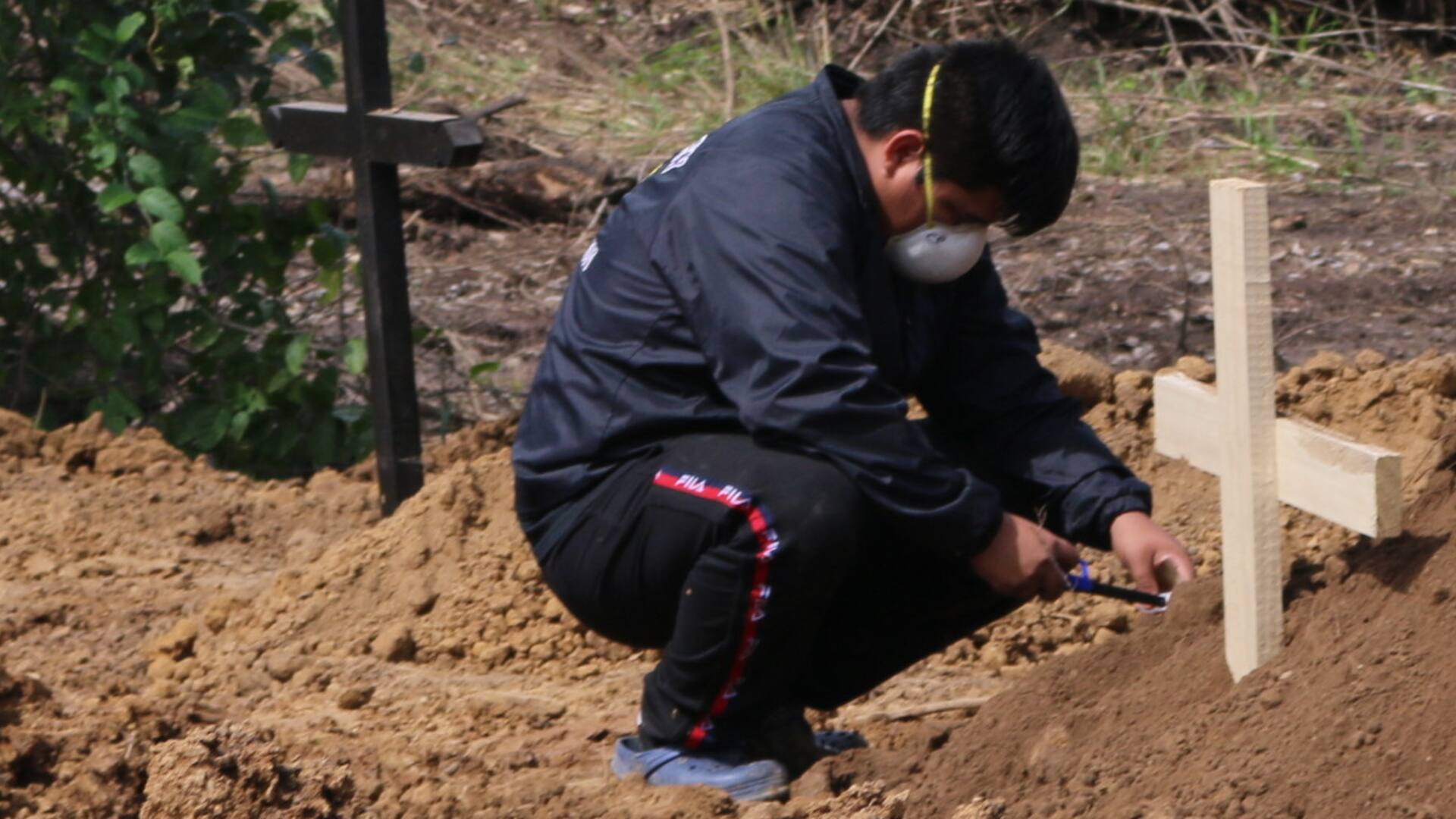 Este cementerio improvisado en Beni, en la Amazonía boliviana, se hizo exclusivo para las víctimas de Covid19. Crédito: Ricardo Gutiérrez