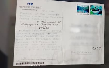 Este era el mensaje que tenía escrito la postal