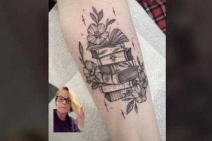 Este era el tatuaje que tenía en mente la mujer (Foto: Captura de video)