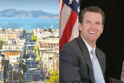 Este es el barrio donde Gavin Newsom comenzó su faceta empresarial antes de convertirse en el gobernador del estado (Instagram/@caramialembi_properties/@cagovernor)
