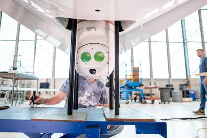 Este es el láser que se instaló en las aeronaves (NASA/Sara Lowthian-Hanna)