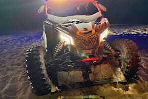 Este es el UTV en el que viajaban Bastián