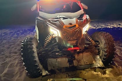 Este es el UTV en el que viajaban Bastián