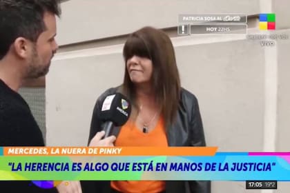 "Este es un tema que me afecta", dijo Mercedes, nuera de Pinky, sobre el conflicto familiar que se desató tras la muerte de la 'Señora televisión'