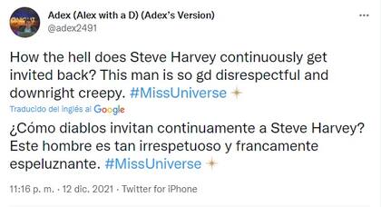 "Este hombre es tan irrespetuoso y francamente espeluznante", una de las fuertes críticas que recibió Steve Harvey