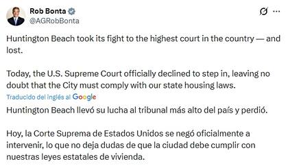 Este lunes, la Corte Suprema de Estados Unidos se negó oficialmente a intervenir