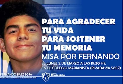 Este lunes se hará una misa a las 19 en el Colegio Marianista de Caballito