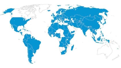 Este mapa muestra el país de origen de al menos 1 víctima de trata detectada en el oeste y en el sur de Europa entre 2012-2014. "Los flujos de trata de personas que se originan en las Américas representan alrededor de 3% de las víctimas en el oeste y sur de Europa. La mayoría procede de Sudamér