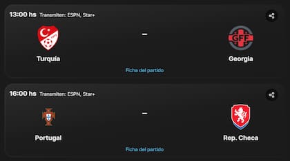 Este martes se disputan los últimos dos partidos de la primera fecha de la Eurocopa 2024