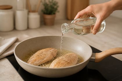 Este método ayuda a conservar la humedad natural del pollo mientras se cocina (Imagen ilustrativa con IA)