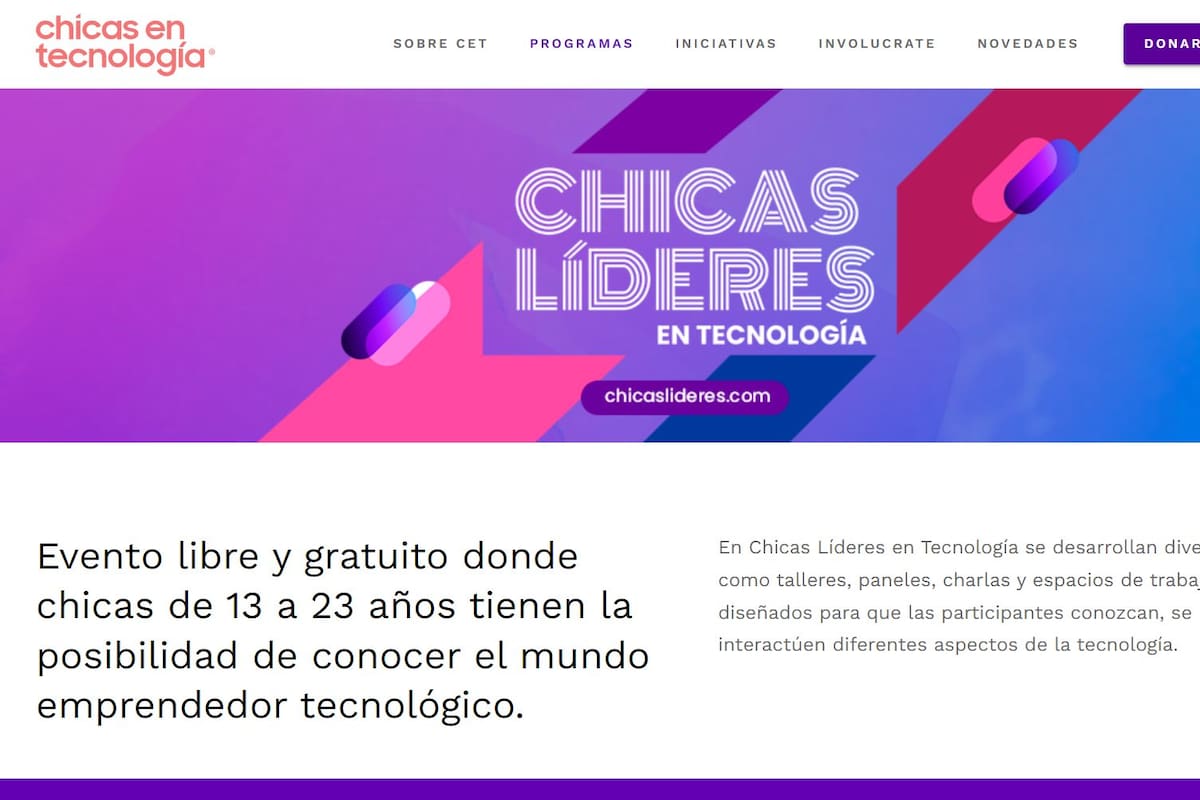 Este miércoles 16 de octubre se hace el evento de Chicas en Tecnología
