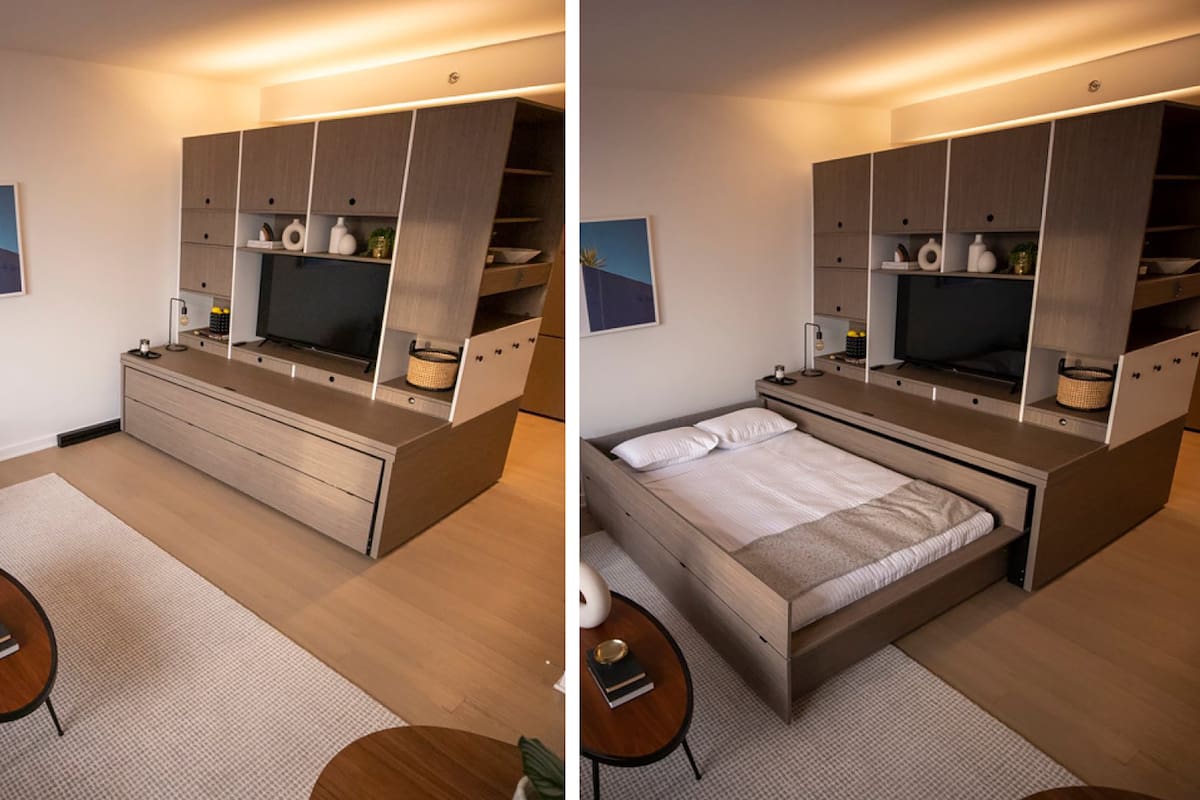 Este modular también funciona como cama