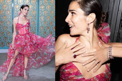 Este sábado por la noche, Juana eligió un look primaveral