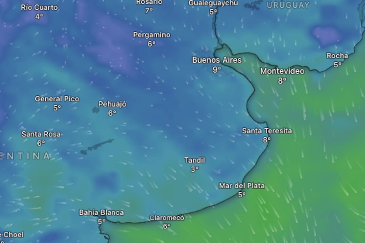 Este sábado rigen alertas por frío extremo y vientos en seis provincias
