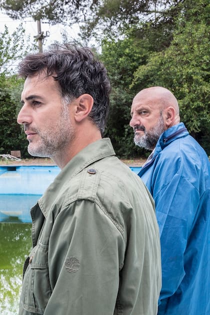 Esteban Meloni y Gabriel Goity, en la película La Chancha, de Franco Verdoia