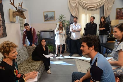 Esteban Meloni, en la grabación de Doce casas