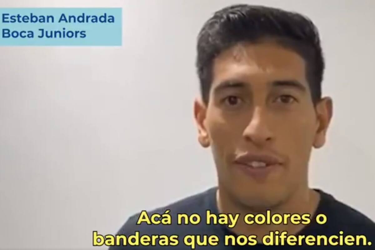 Esteban Andrada, arquero de Boca, se sumó a la iniciativa