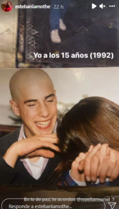 Esteban Lamothe recordó su adolescencia con una tierna imagen en la que se lo ve rapado