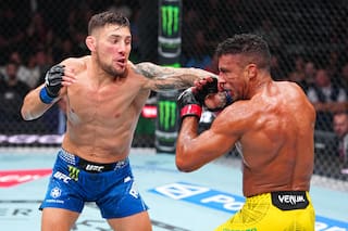 El brutal KO técnico de un argentino: retiró a una leyenda brasileña de UFC y pide más rivales