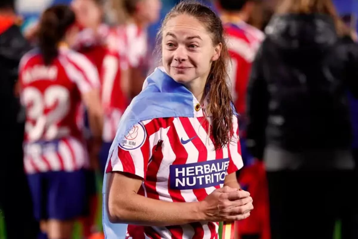 Estefanía Banini convirtió un golazo en la goleada del Atlético de Madrid contra River