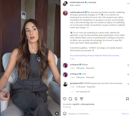 Estefi Berardi abrió su propia agencia de marketing (Foto: Captura Instagram)
