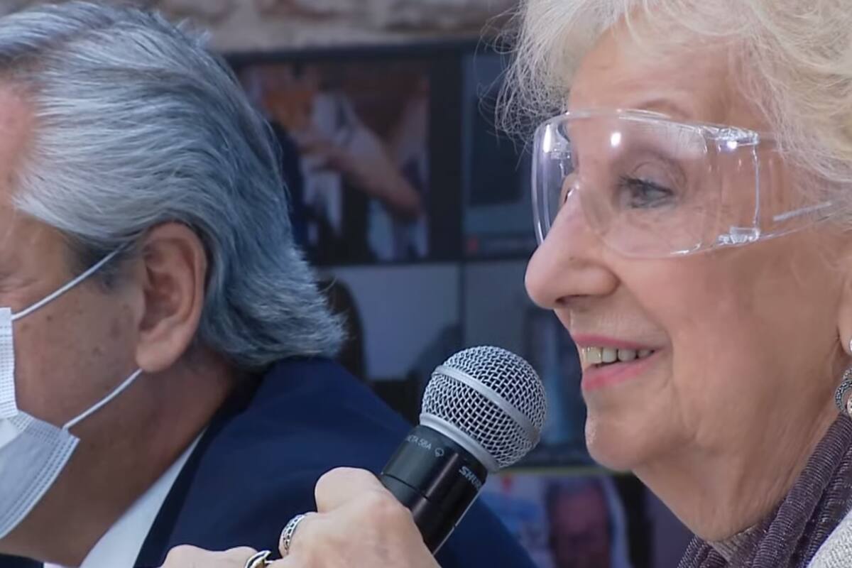 Estela de Carlotto dijo que "Alberto y Cristina van a resolver todo esto"