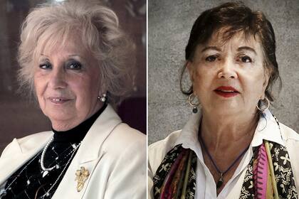 Estela de Carlotto, presidenta de Abuelas de Plaza de Mayo, y Diana Saiegh, presidenta del Fondo Nacional de las Artes