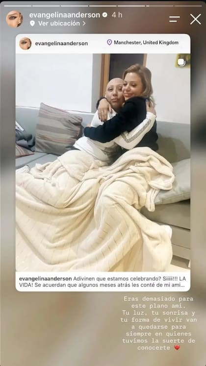 Estela había vencido el cáncer en 2019 (Instagram/@evangelinaanderson)