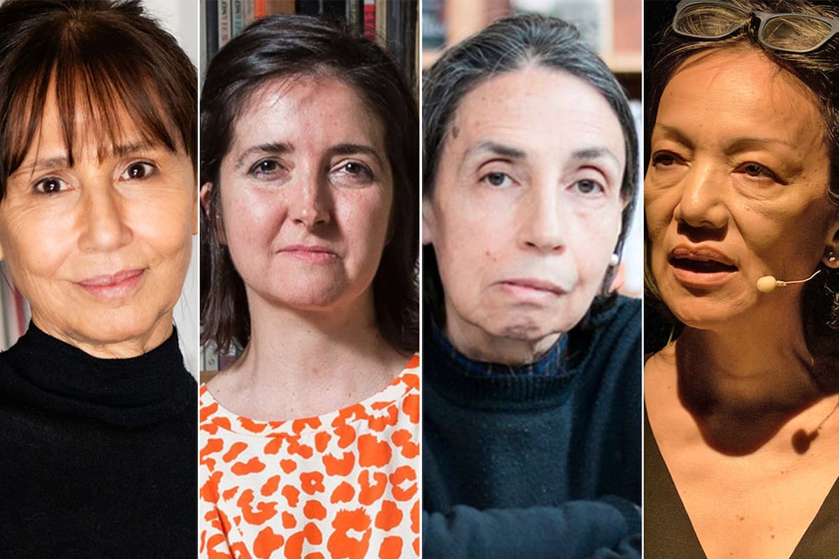 Esther Cross, María Gainza, la chilena Elvira Hernández y Alejandra Kamiya