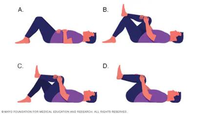 Estiramiento de rodilla al pecho