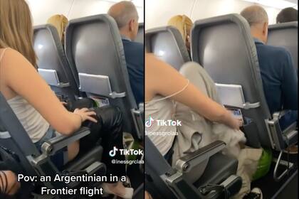 Esto fue lo que hizo una joven argentina en un vuelo de Frontier Airlines