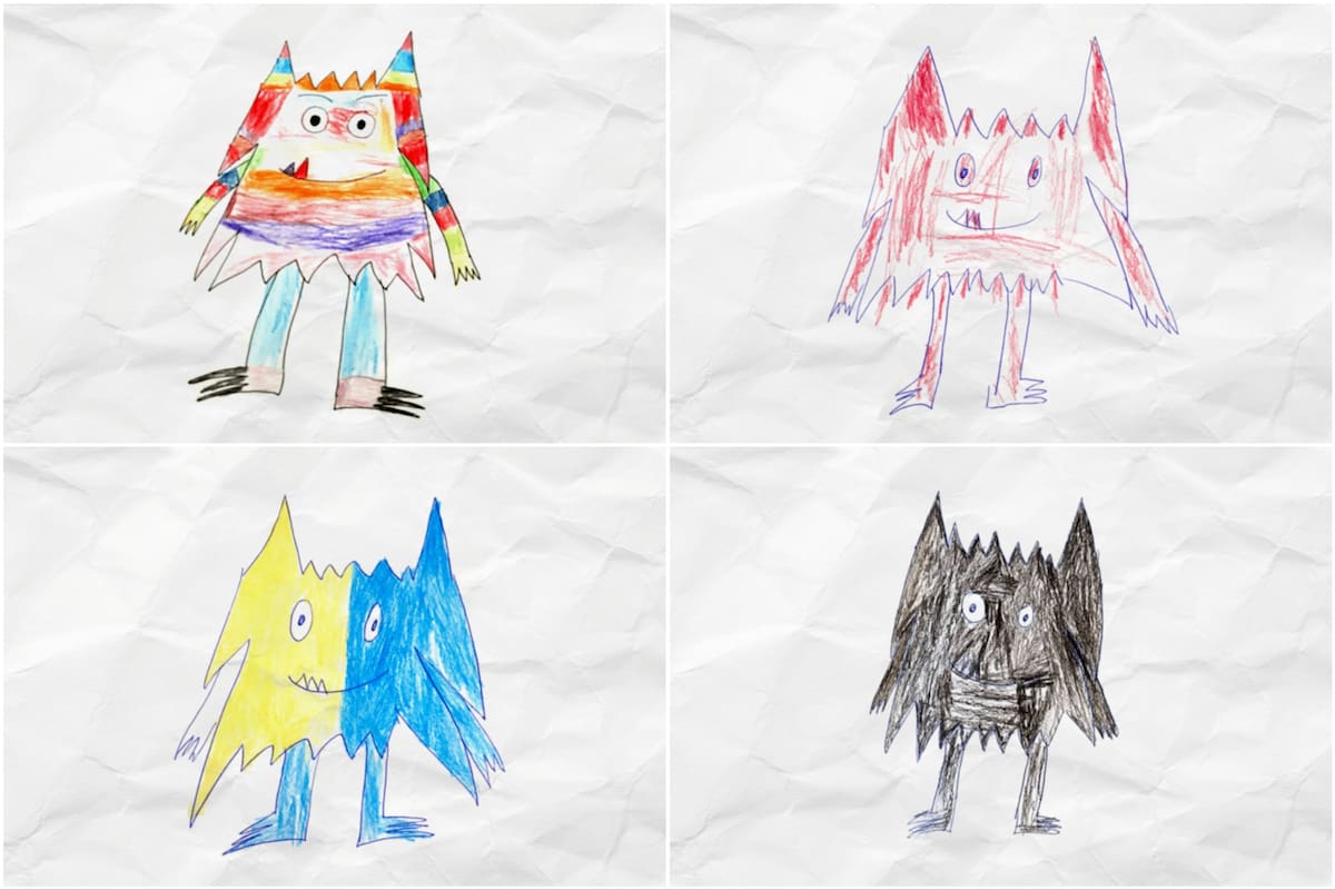 Estos monstruos de colores fueron dibujados por niños migrantes en la frontera entre México y EE.UU.