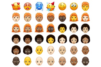 Estos son algunos de las 157 ilustraciones nuevas que estarán disponibles en los servicios de Apple, Facebook y Microsoft, entre muchos otras plataformas on line en 2018