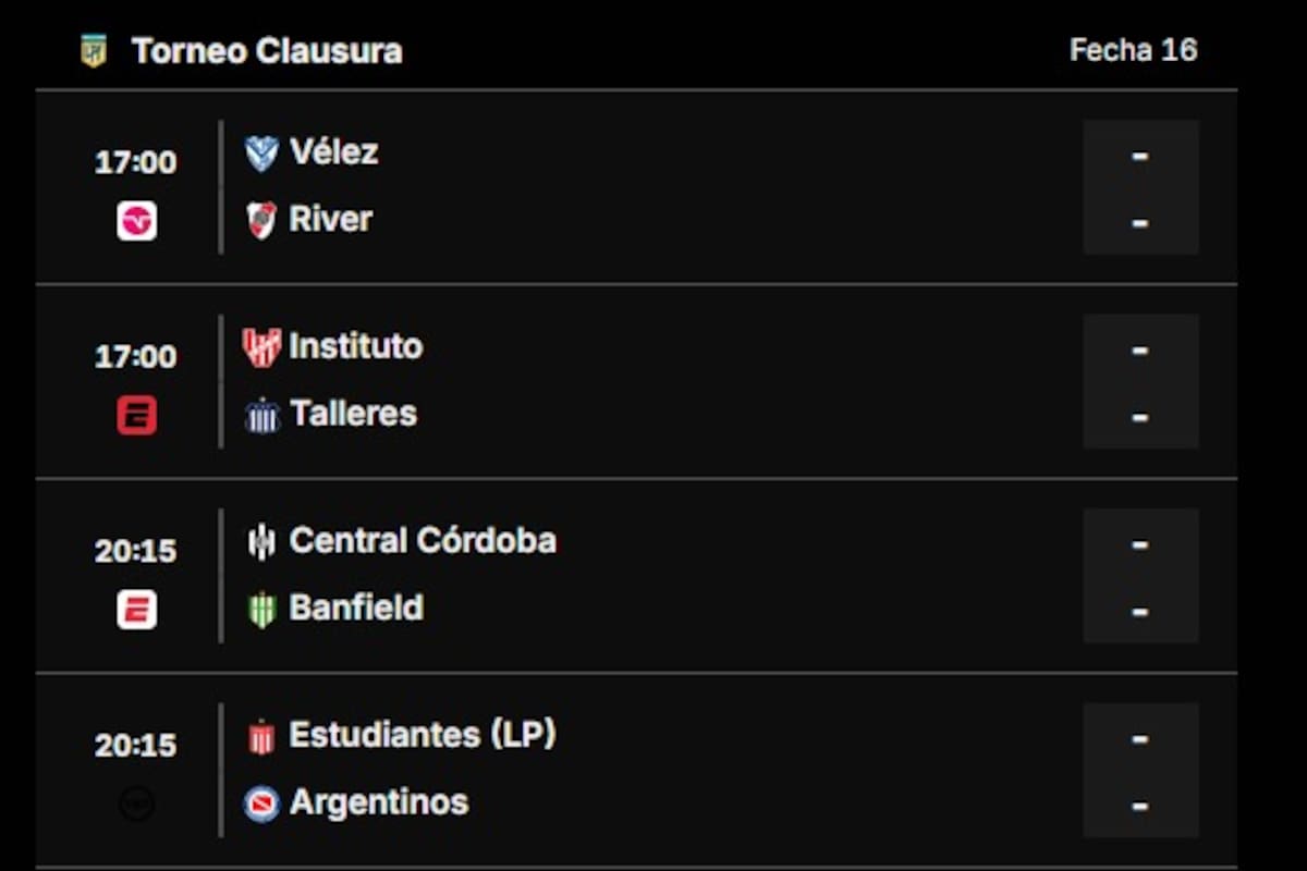 Estos son algunos de los partidos que tendrá la atrapante jornada de domingo del fútbol argentino