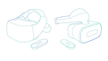 Estos son los dos modelos de visores Daydream de Google con pantalla incorporada que serán fabricados por HTC Vive y Lenovo