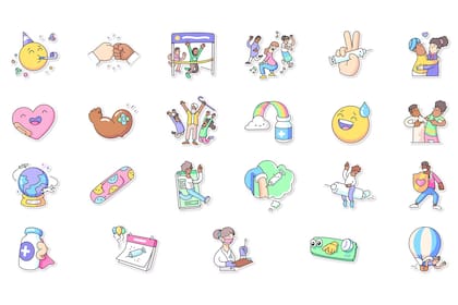 Estos son los nuevos stickers de Vacunas para todos, el paquete oficial de WhatsApp disponible para todos los usuarios