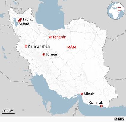 Estos son los objetivos de los ataques de EE.UU. e Israel en Irán, verificados por la BBC.